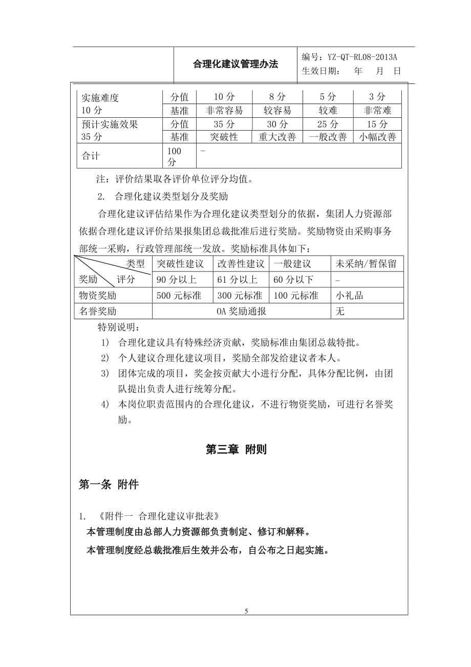 XX地产股份有限公司合理化建议管理办法V1.3_第5页