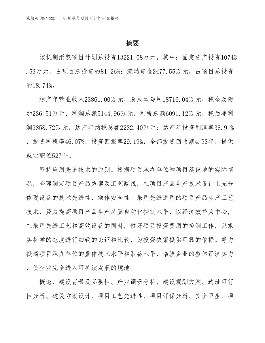 机制纸浆项目可行性研究报告标准模板.docx_第2页