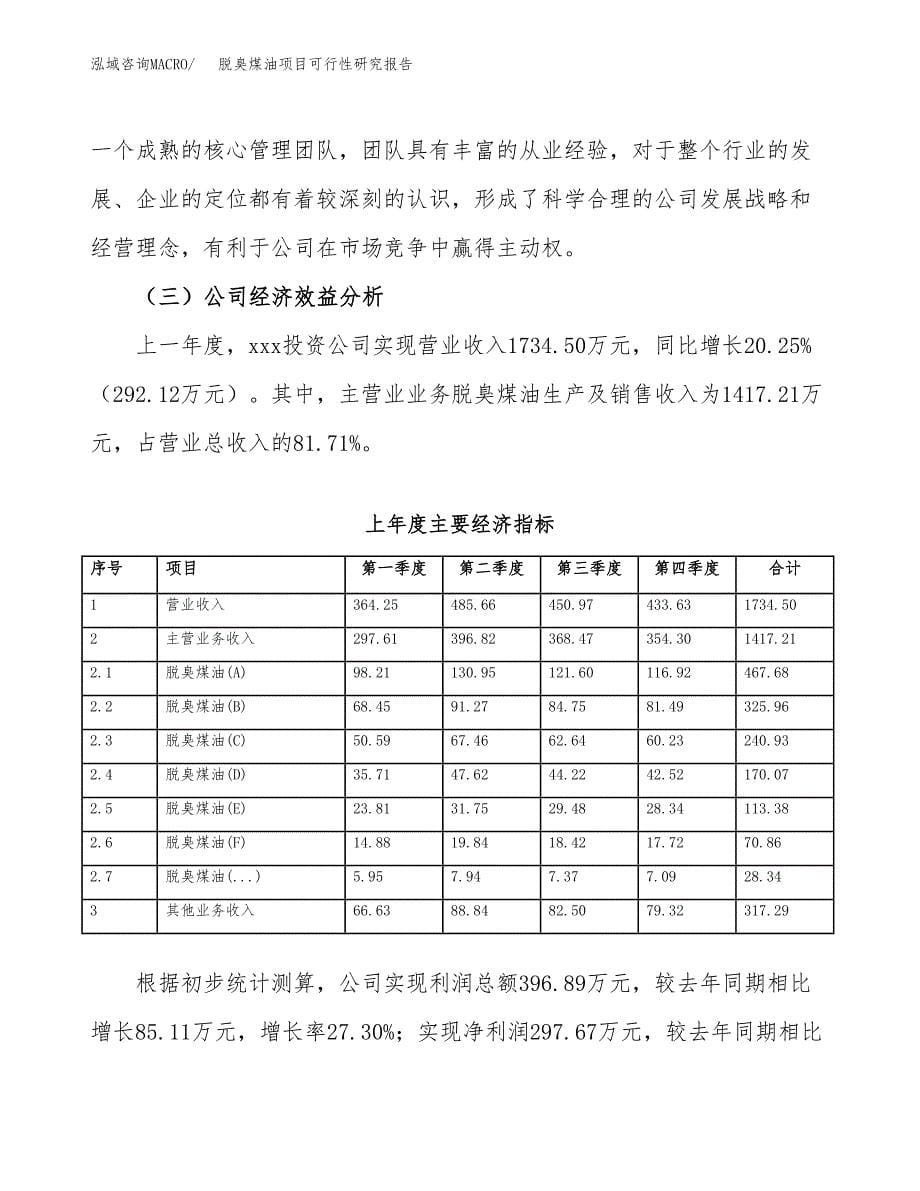 脱臭煤油项目可行性研究报告标准模板.docx_第5页