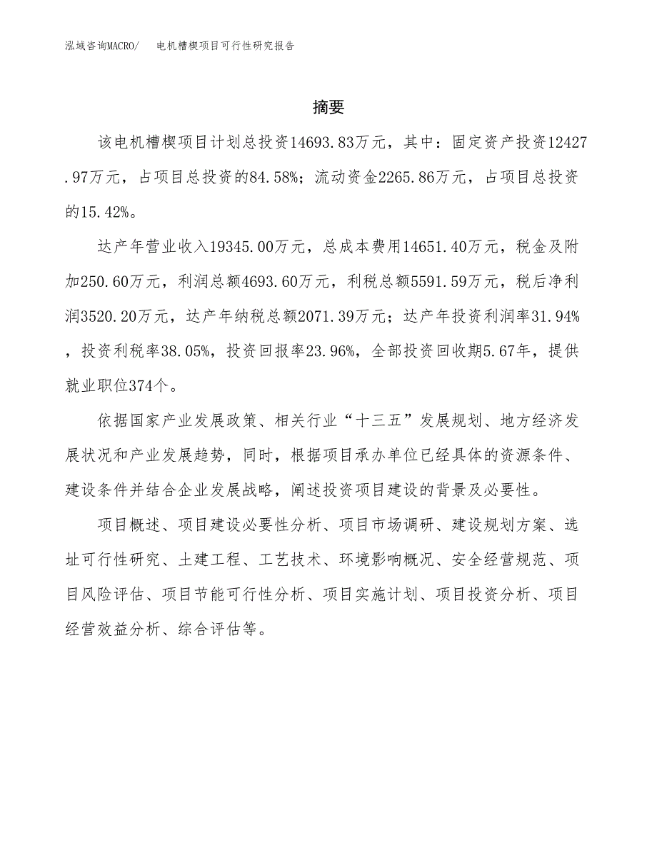 电机槽楔项目可行性研究报告标准模板.docx_第2页