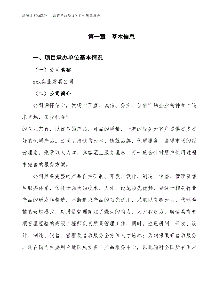 涂镀产品项目可行性研究报告标准模板.docx_第4页