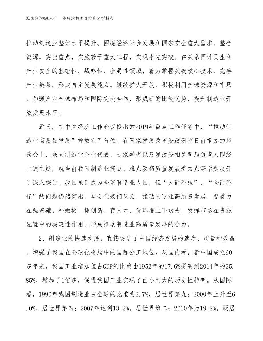 塑胶泡棉项目投资分析报告（投融资报告）.docx_第5页