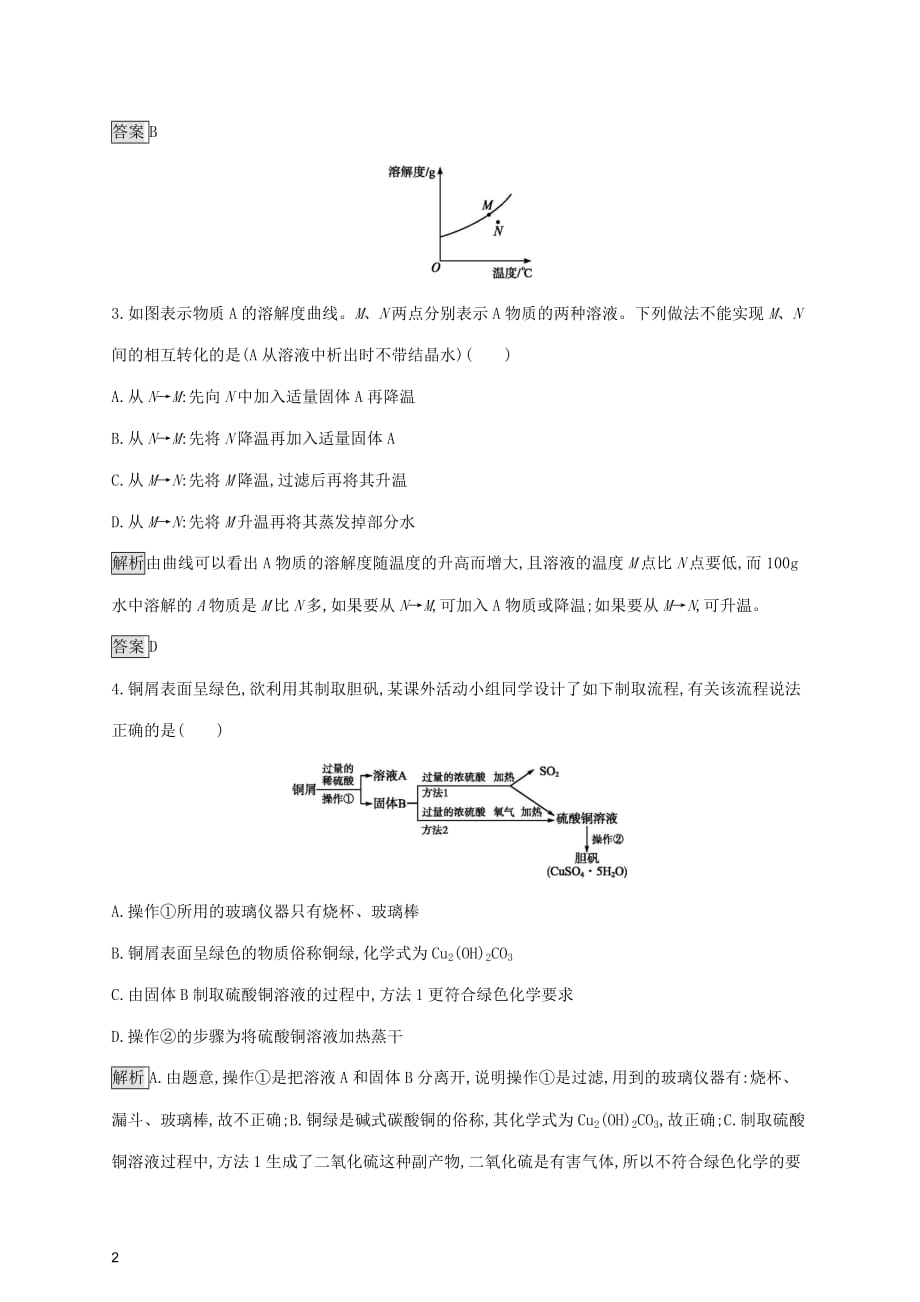 中考化学总复习优化设计第二板块 专题综合突破 专题七 热点题型专题提升演练_第2页