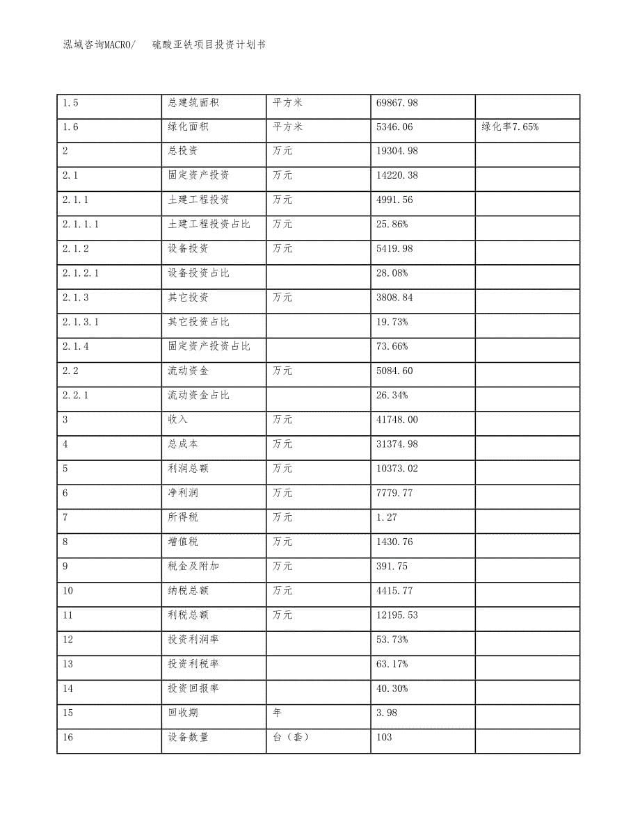 硫酸亚铁项目投资计划书(融资报告).docx_第5页