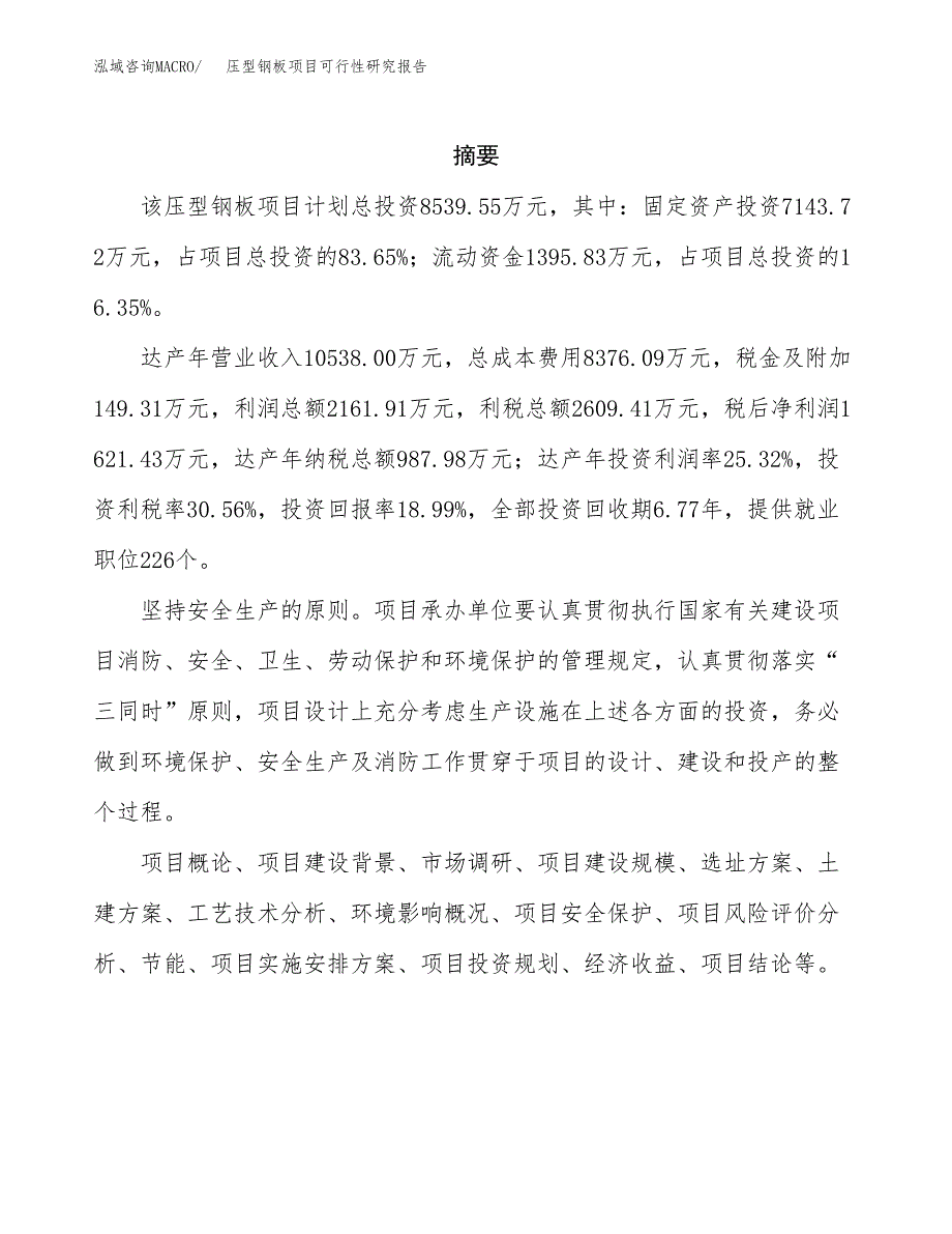 压型钢板项目可行性研究报告标准模板.docx_第2页