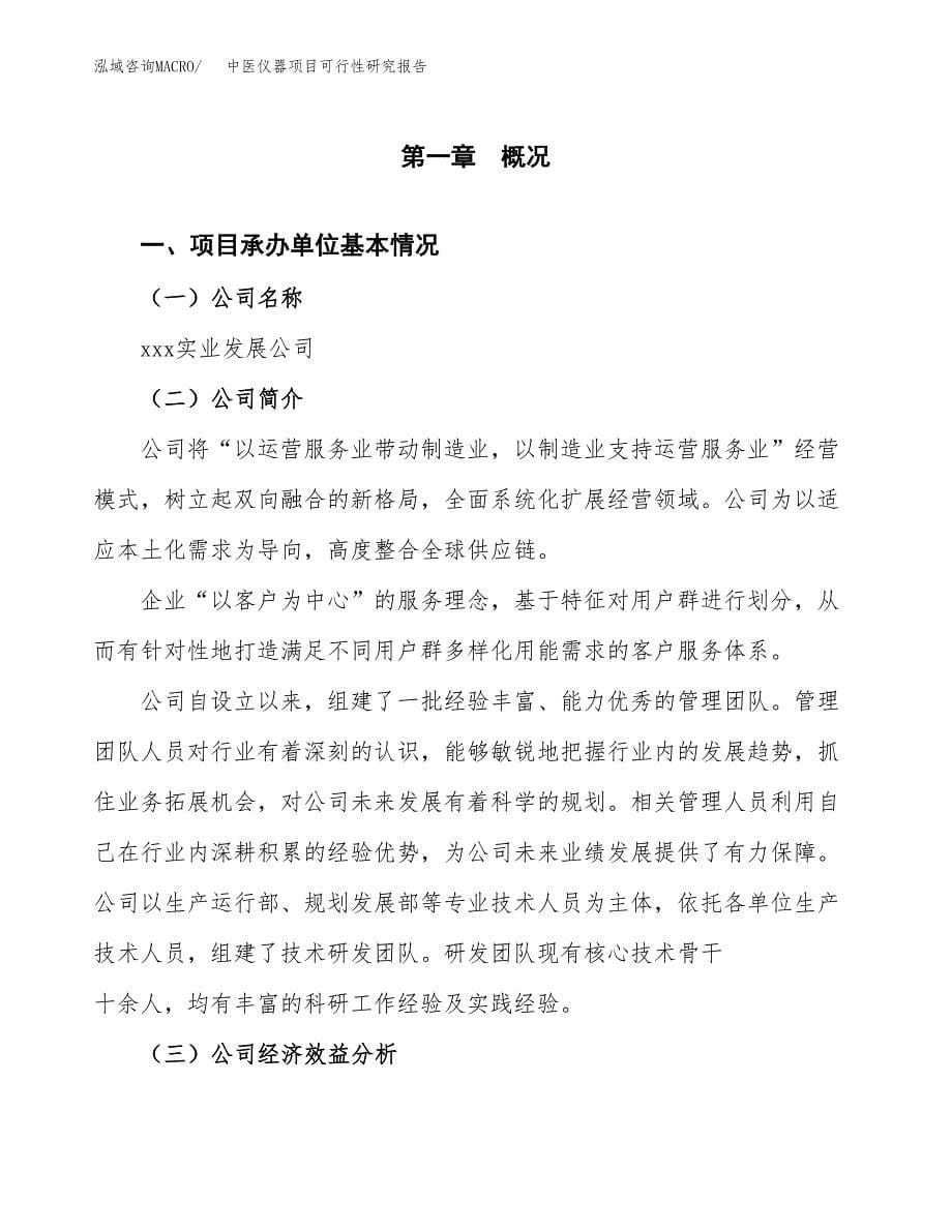 中医仪器项目可行性研究报告标准模板.docx_第5页