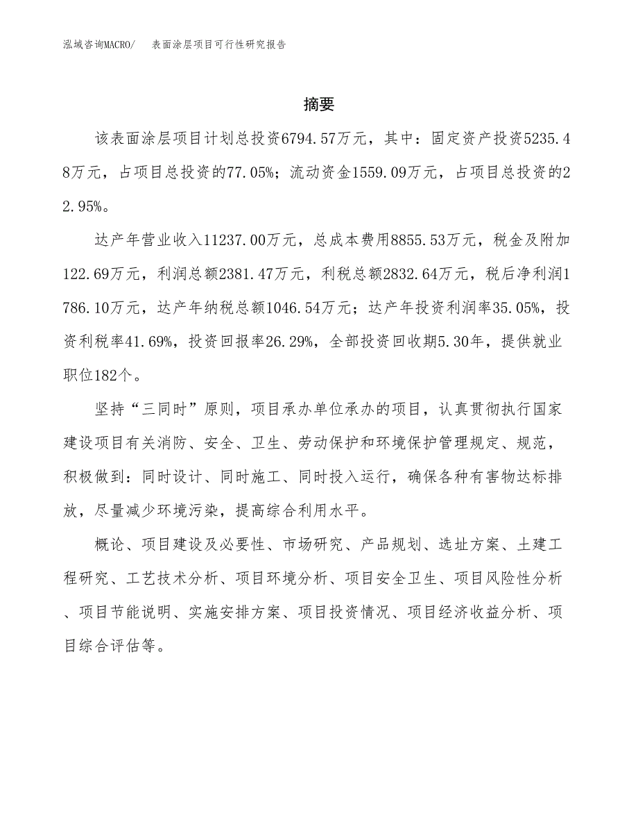 表面涂层项目可行性研究报告标准模板.docx_第2页