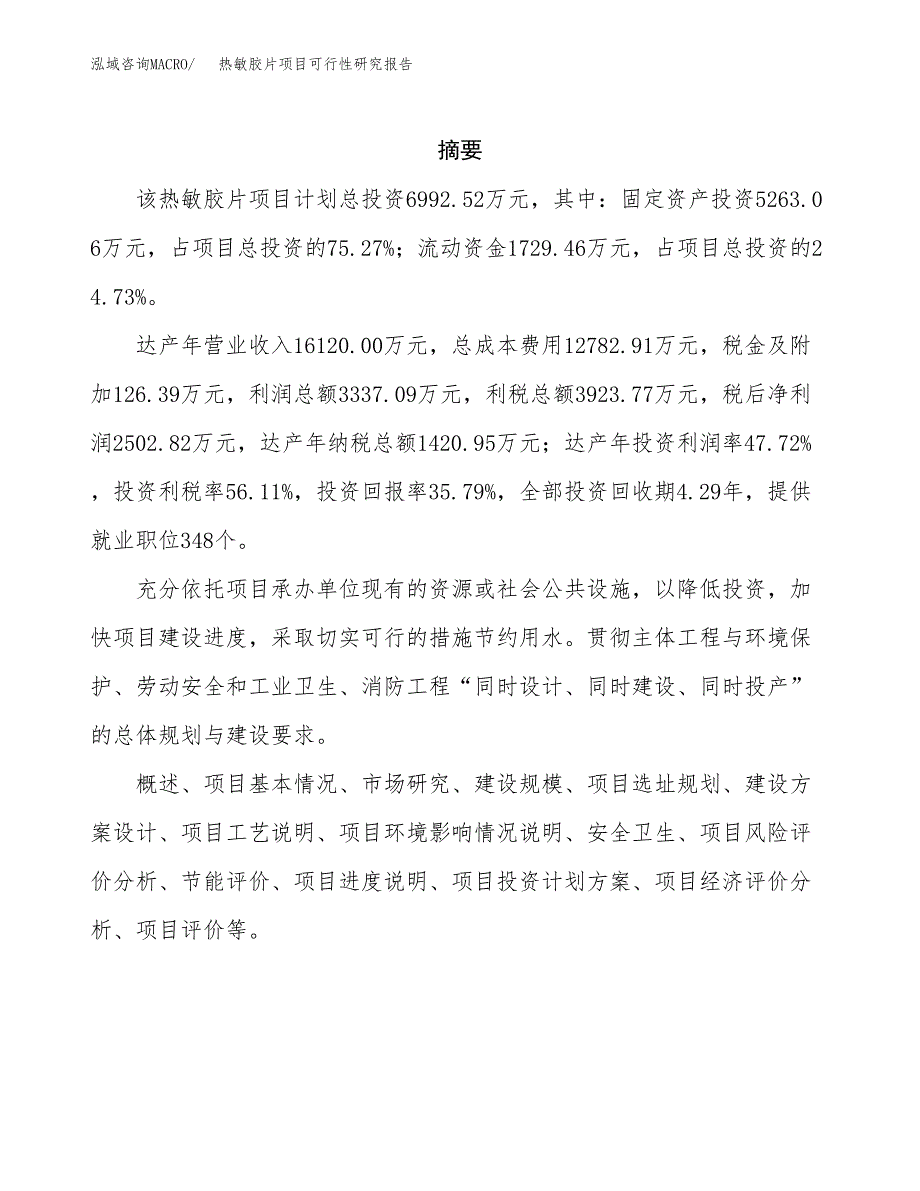 热敏胶片项目可行性研究报告标准模板.docx_第2页