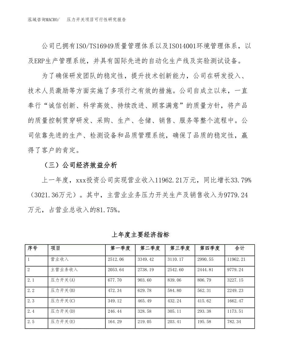 压力开关项目可行性研究报告标准模板.docx_第5页