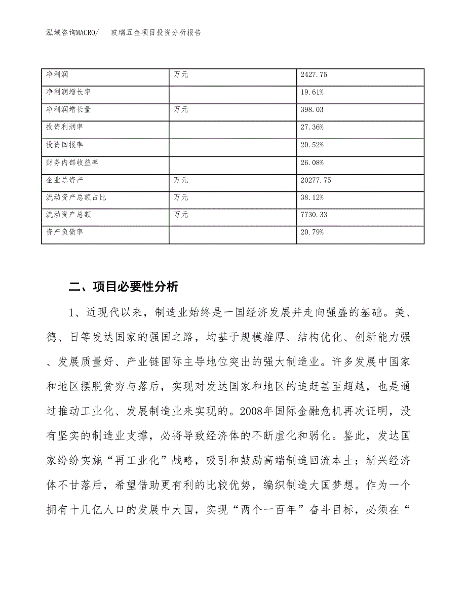 玻璃五金项目投资分析报告（投融资报告）.docx_第4页