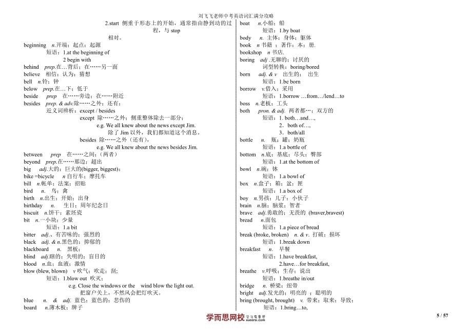 中考英语1600词汇满分攻略_第5页