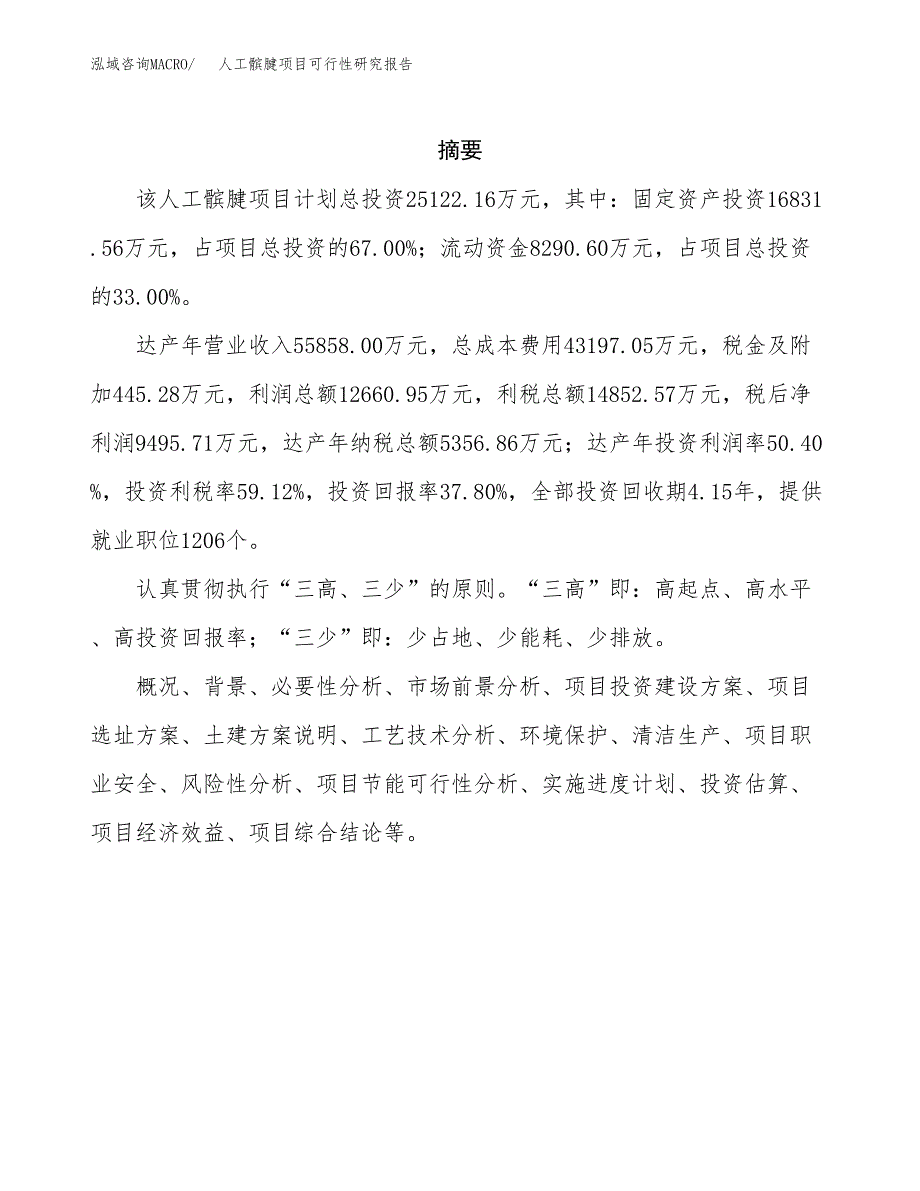 人工髌腱项目可行性研究报告标准模板.docx_第2页