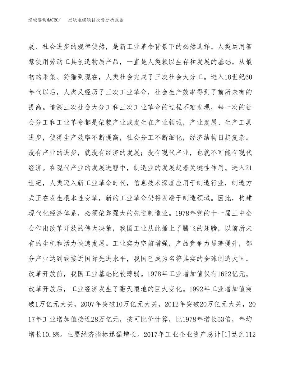 交联电缆项目投资分析报告（投融资报告）.docx_第5页