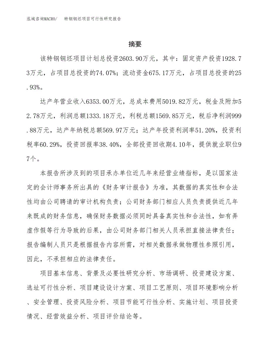 特钢钢坯项目可行性研究报告标准模板.docx_第2页