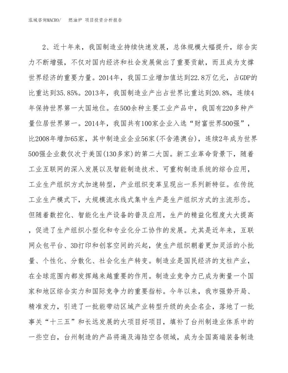 燃油炉 项目投资分析报告（投融资报告）.docx_第5页