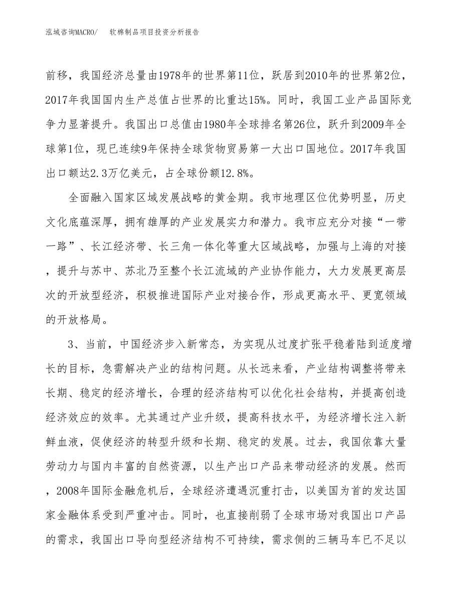 软棉制品项目投资分析报告（投融资报告）.docx_第5页