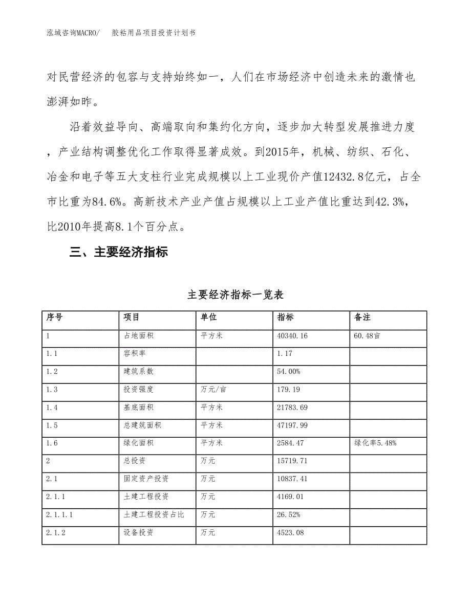 胶粘用品项目投资计划书(融资报告).docx_第5页