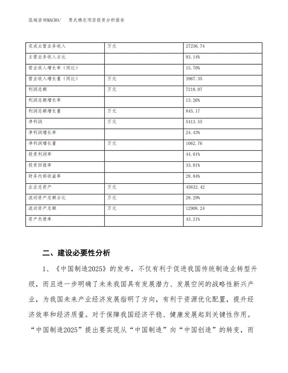 男式棉衣项目投资分析报告（投融资报告）.docx_第3页