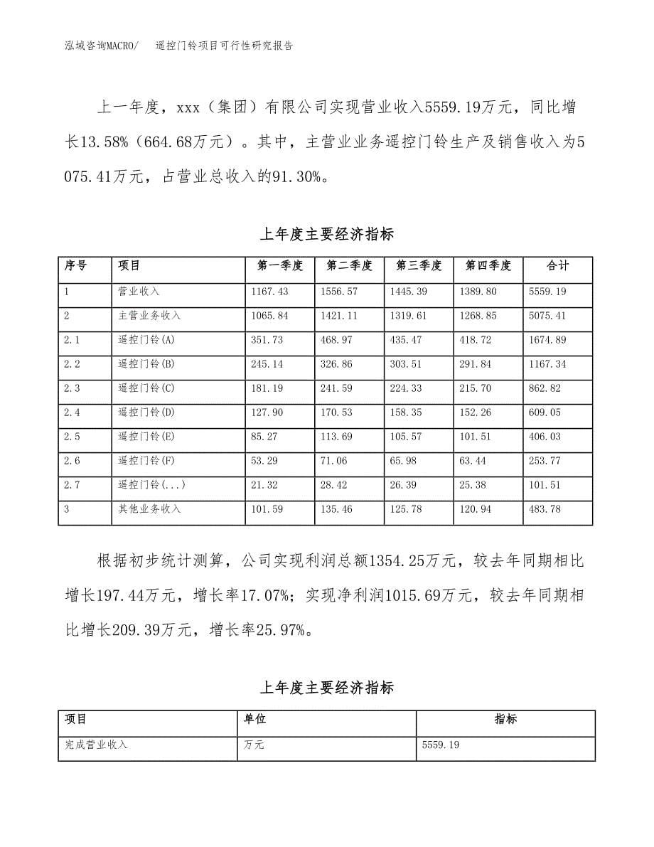 遥控门铃项目可行性研究报告标准模板.docx_第5页