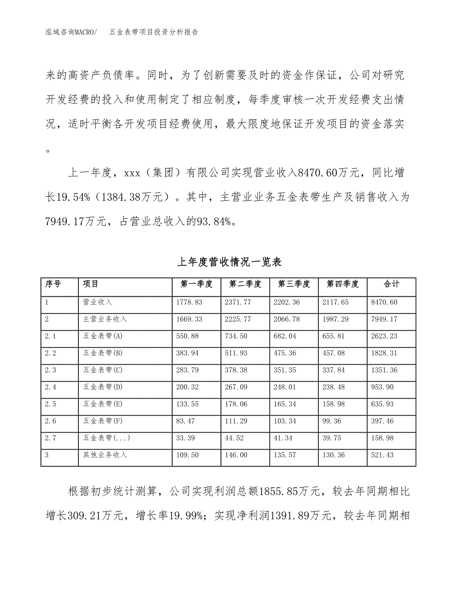 五金表带项目投资分析报告（投融资报告）.docx_第2页