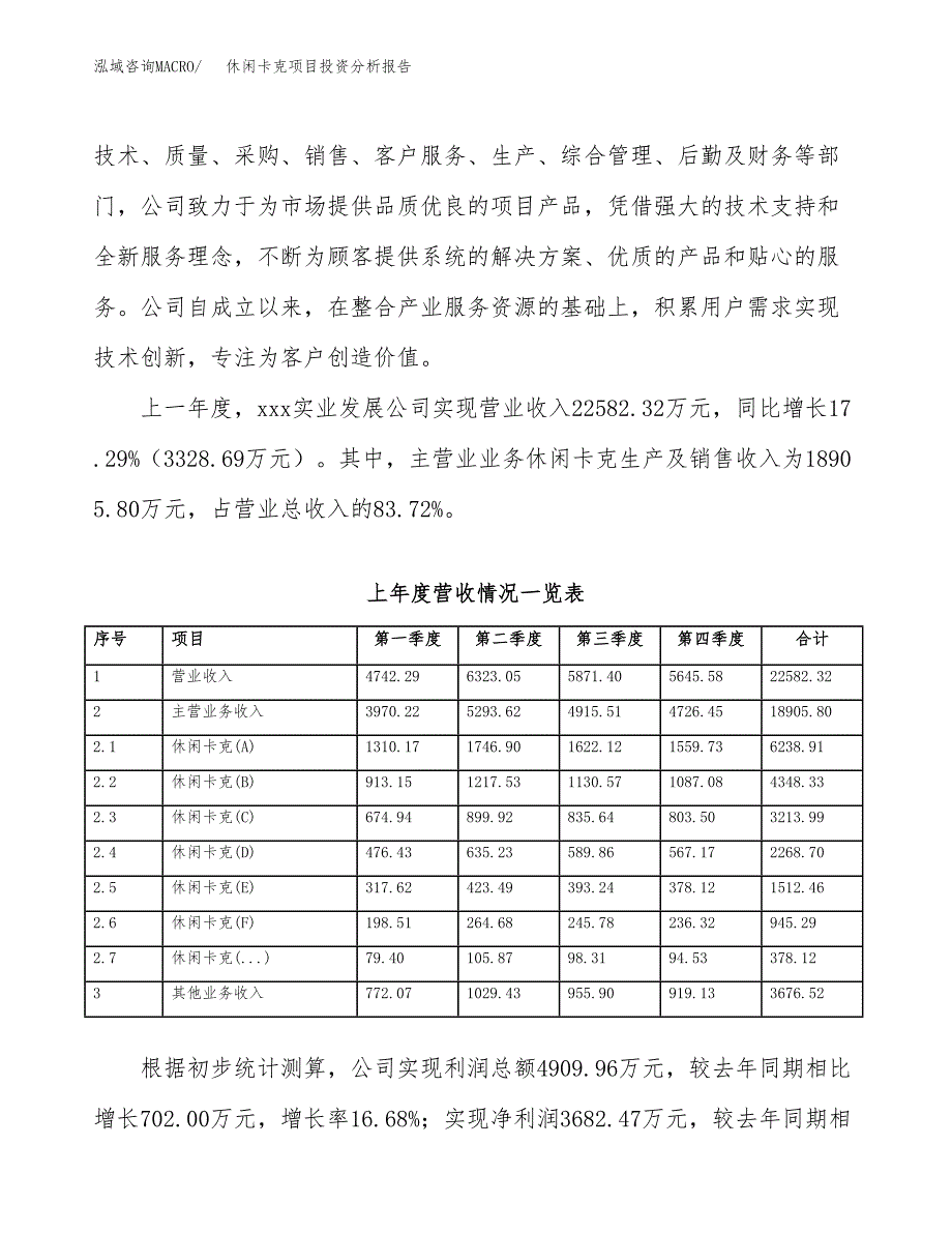 休闲卡克项目投资分析报告（投融资报告）.docx_第2页