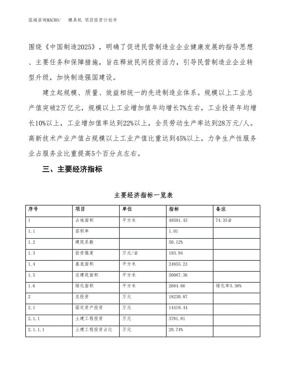 模具机 项目投资计划书(融资报告).docx_第5页