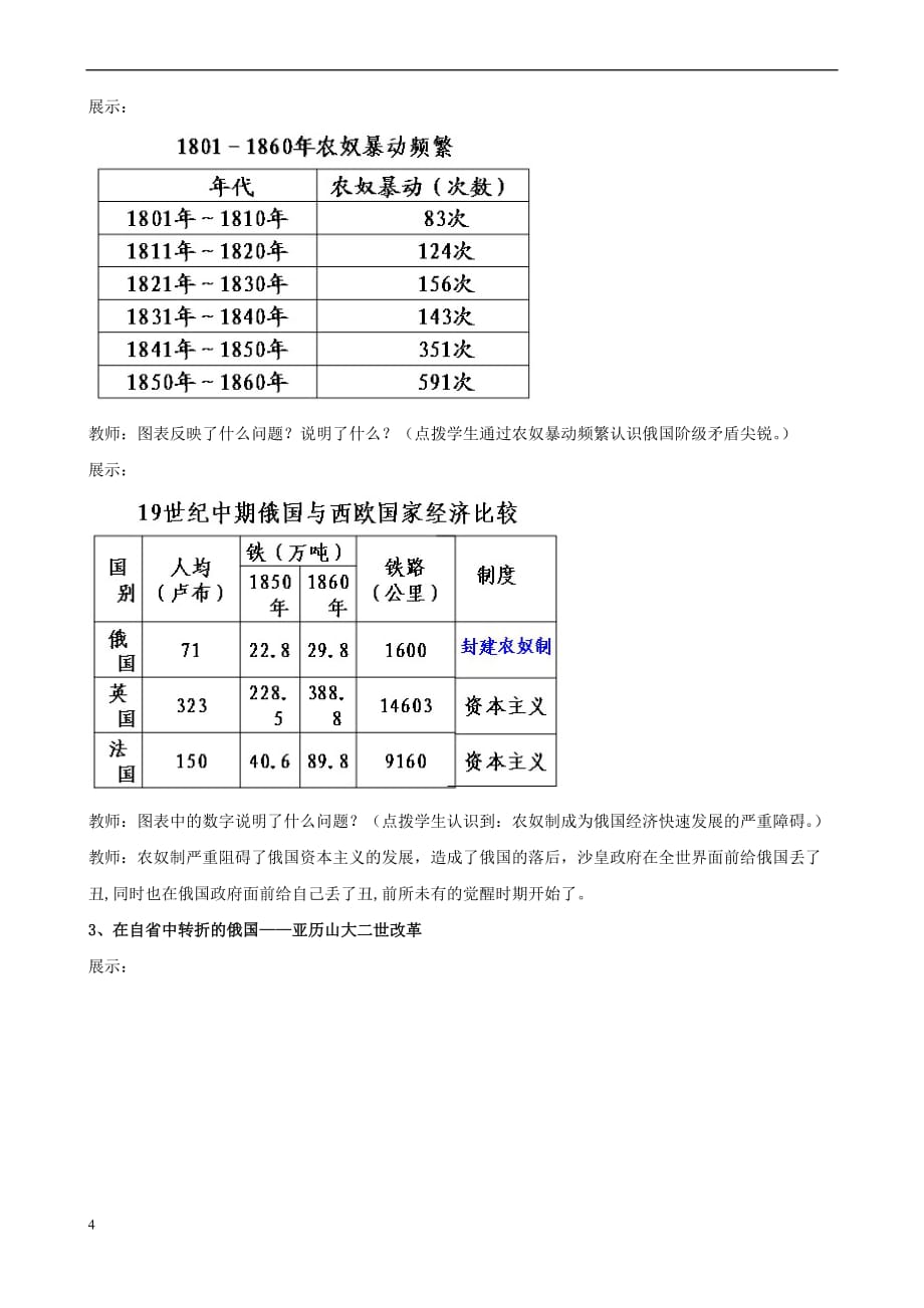 九年级历史上册第19课 俄国、日本的历史转折教案1 新人教版_第4页