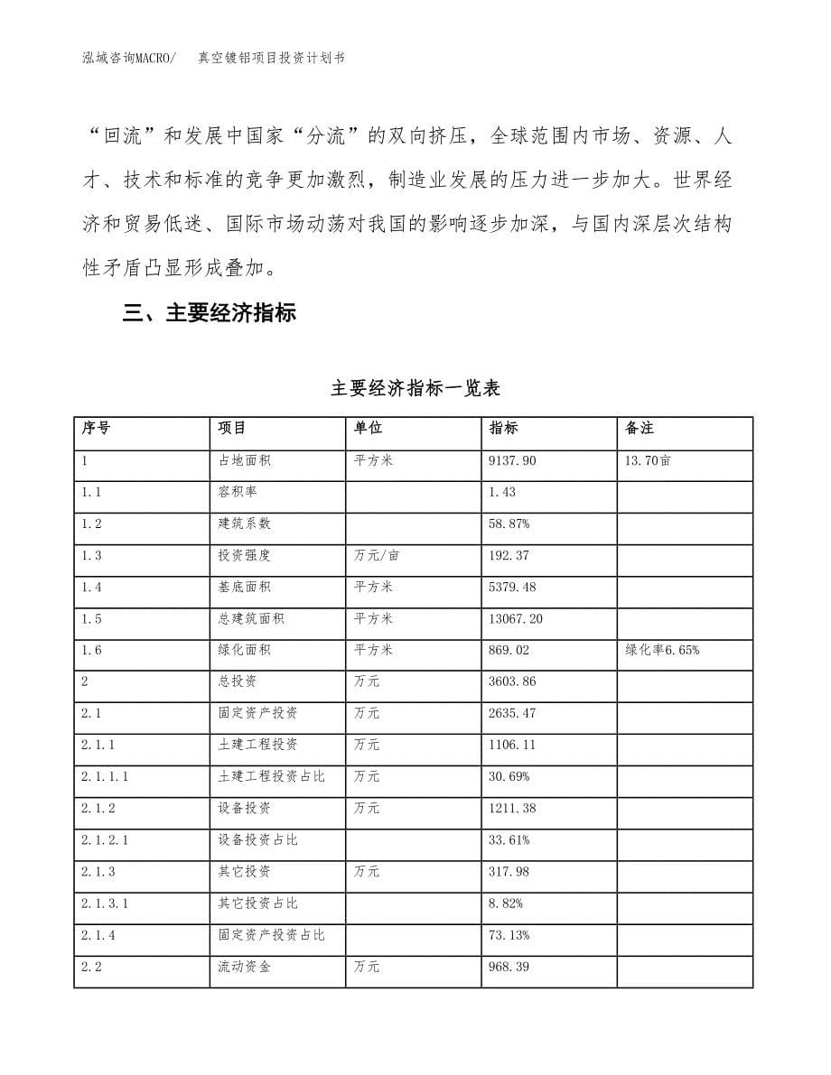 真空镀铝项目投资计划书(融资报告).docx_第5页