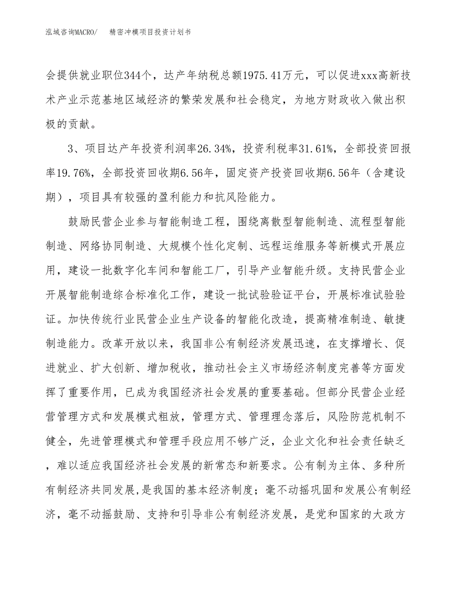 精密冲模项目投资计划书(融资报告).docx_第4页