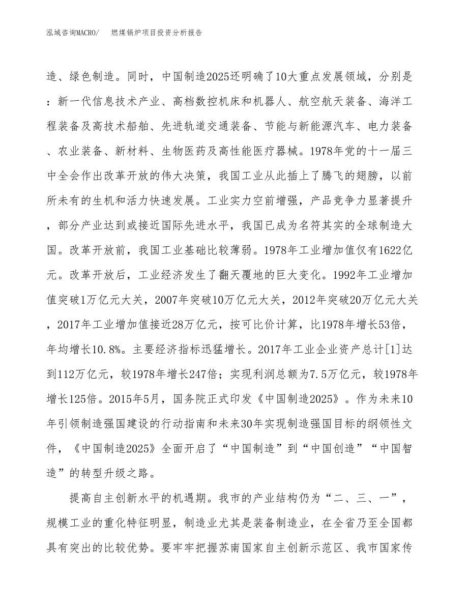 燃煤锅炉项目投资分析报告（投融资报告）.docx_第5页