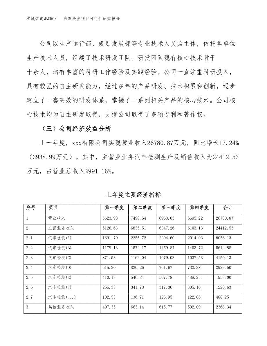 汽车检测项目可行性研究报告标准模板.docx_第5页