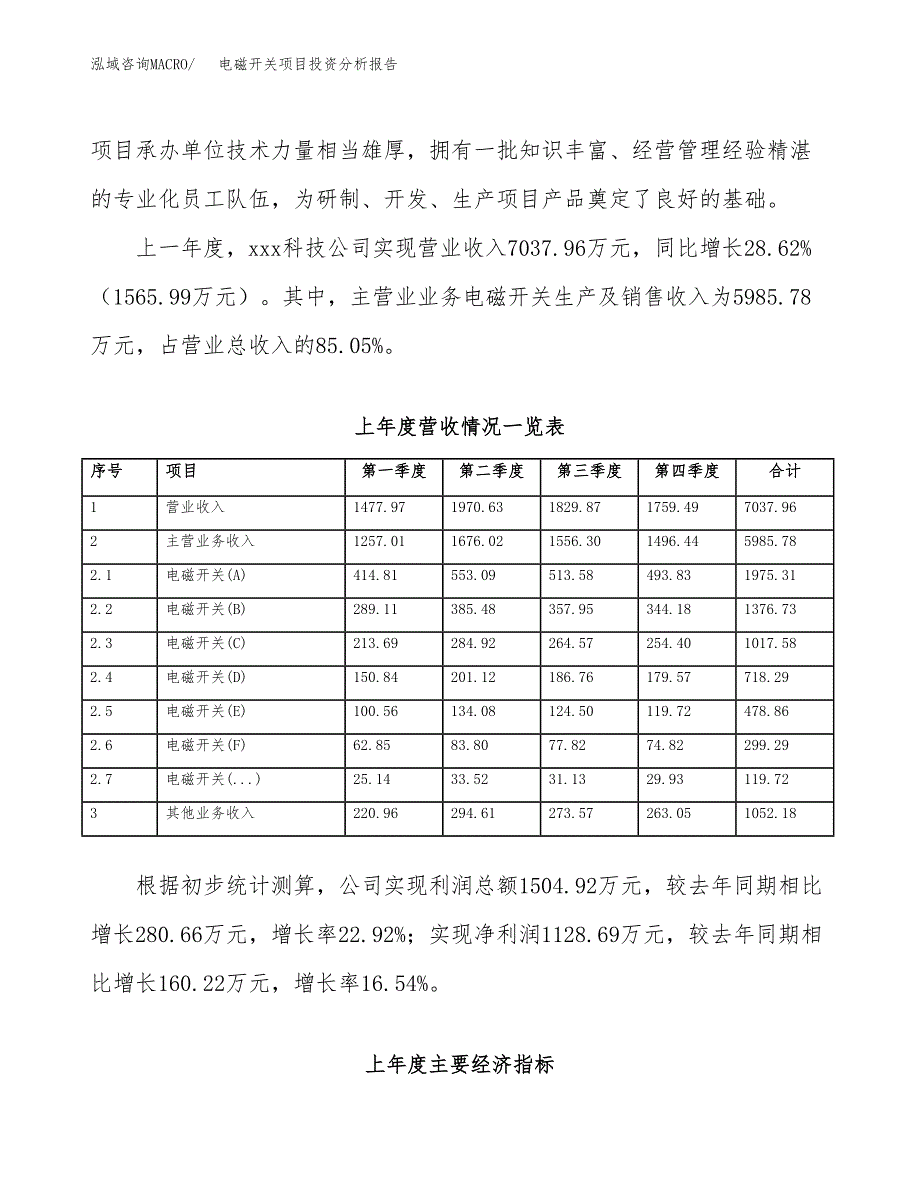 电磁开关项目投资分析报告（投融资报告）.docx_第2页