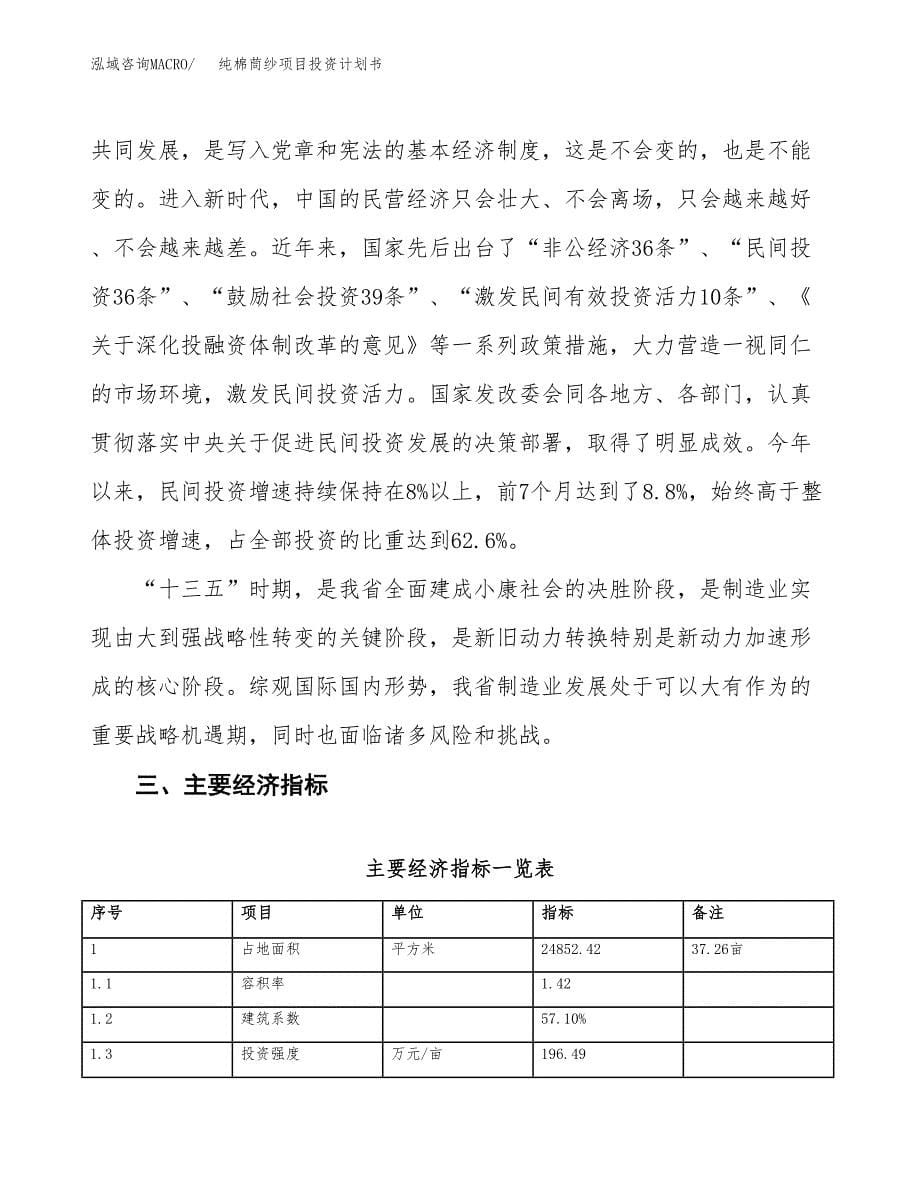 纯棉茼纱项目投资计划书(融资报告).docx_第5页