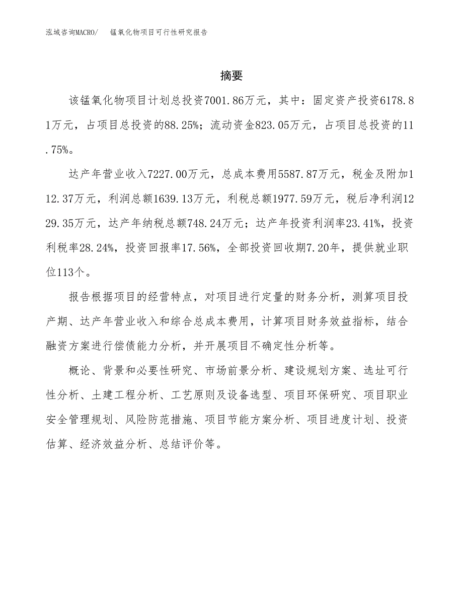 锰氧化物项目可行性研究报告标准模板.docx_第2页