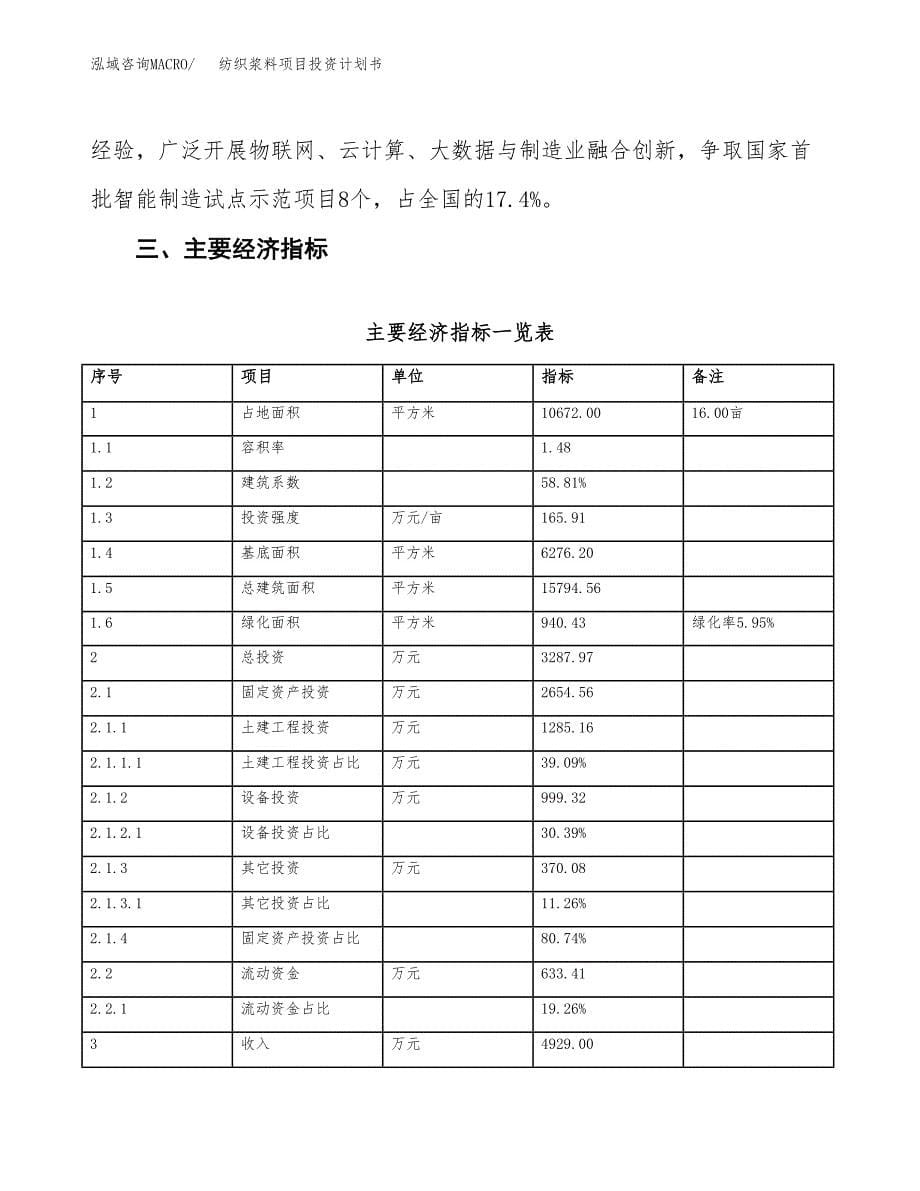 纺织浆料项目投资计划书(融资报告).docx_第5页