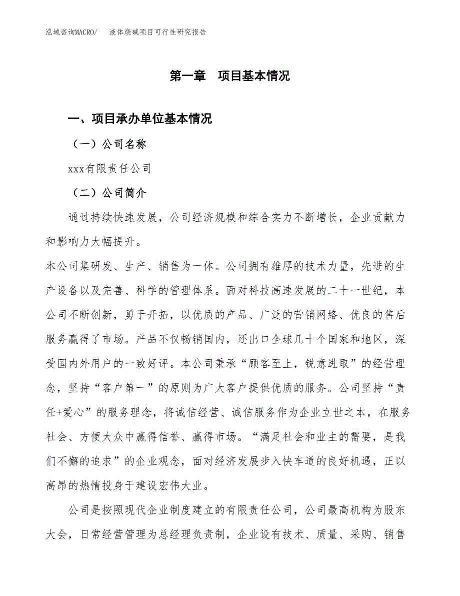 液体烧碱项目可行性研究报告标准模板.docx_第4页