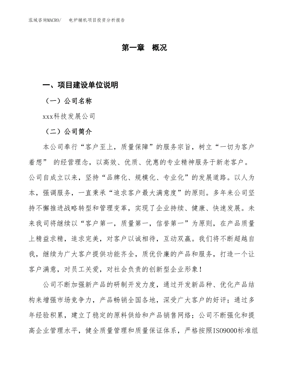 电炉辅机项目投资分析报告（投融资报告）.docx_第1页