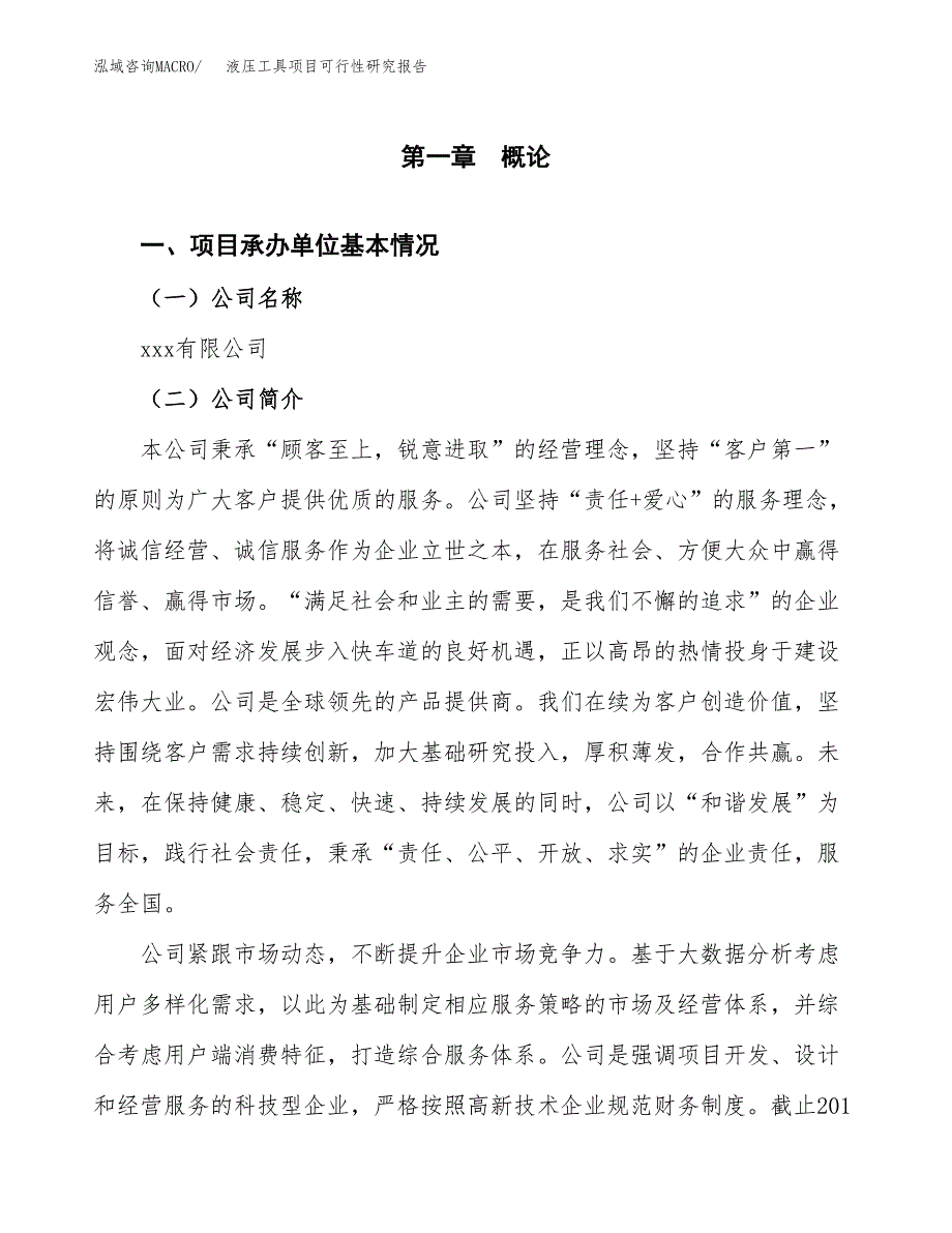 液压工具项目可行性研究报告标准模板.docx_第4页