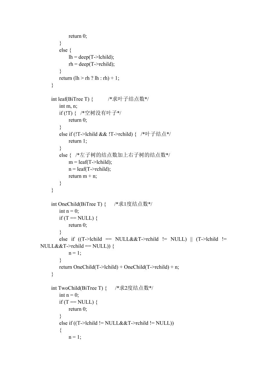 实验四 二叉树操作实现_第4页