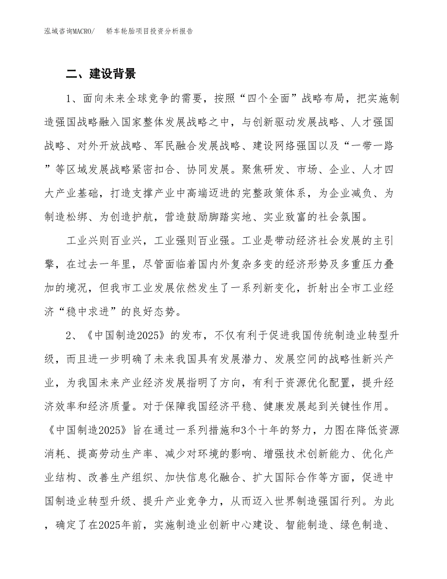 轿车轮胎项目投资分析报告（投融资报告）.docx_第4页