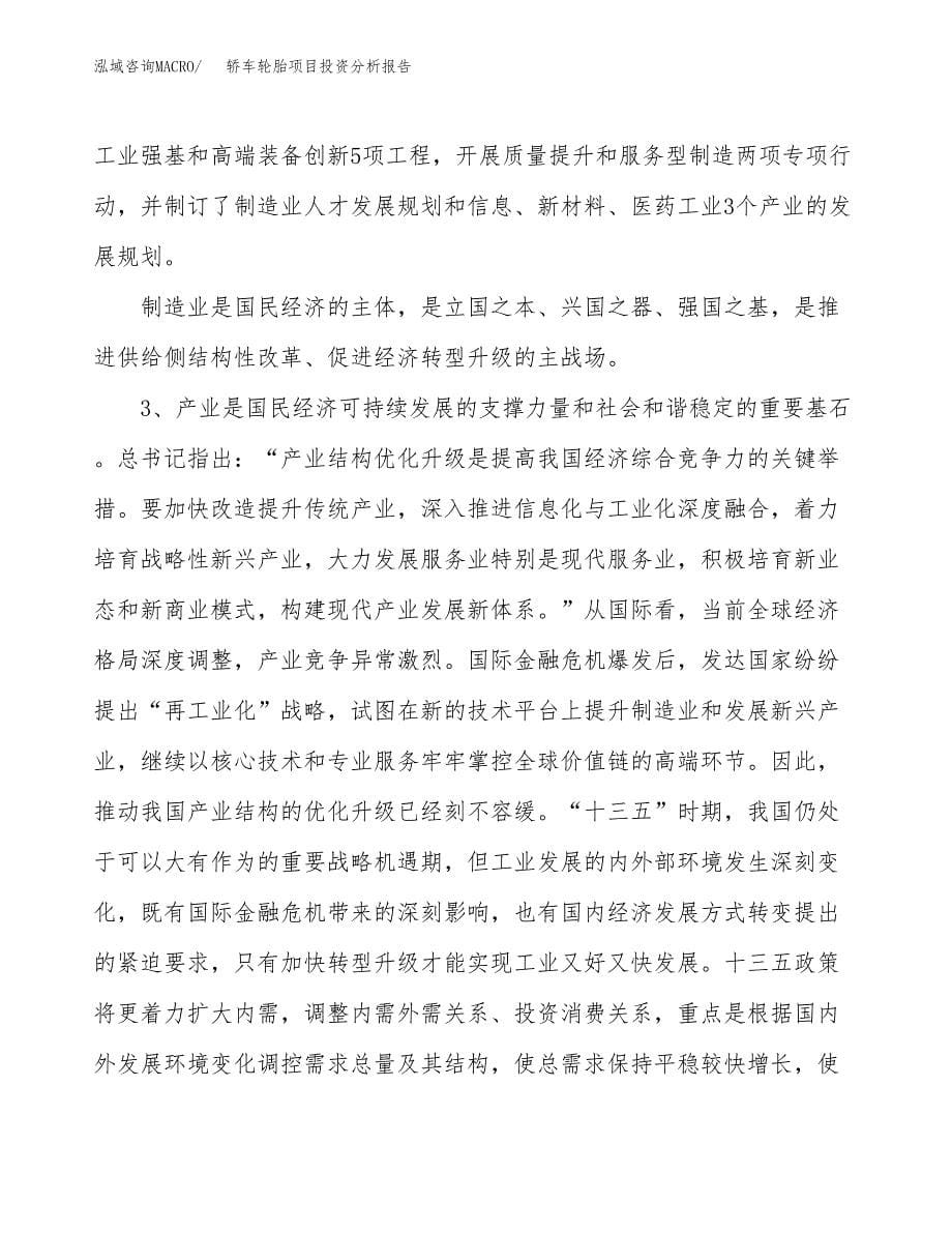 轿车轮胎项目投资分析报告（投融资报告）.docx_第5页