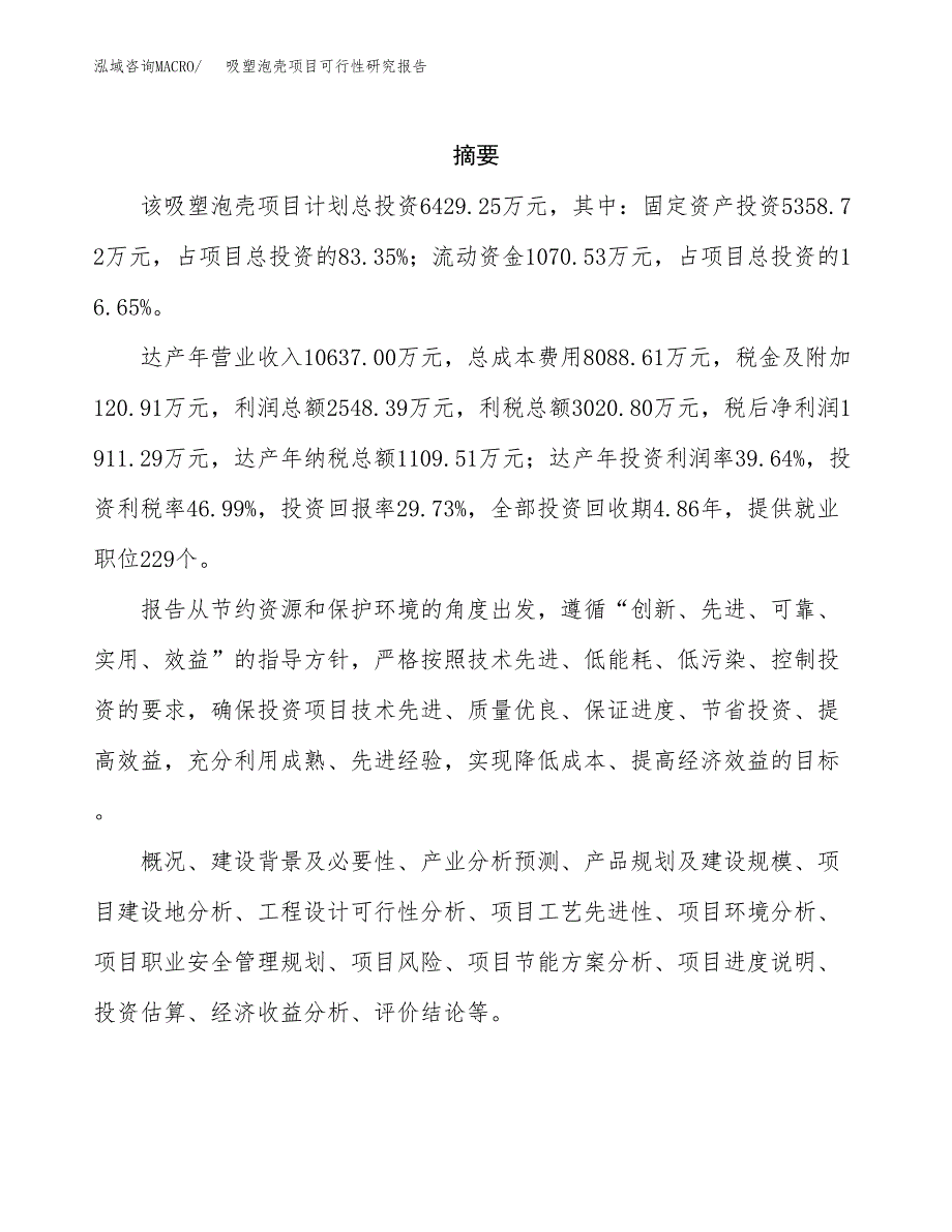 吸塑泡壳项目可行性研究报告标准模板.docx_第2页