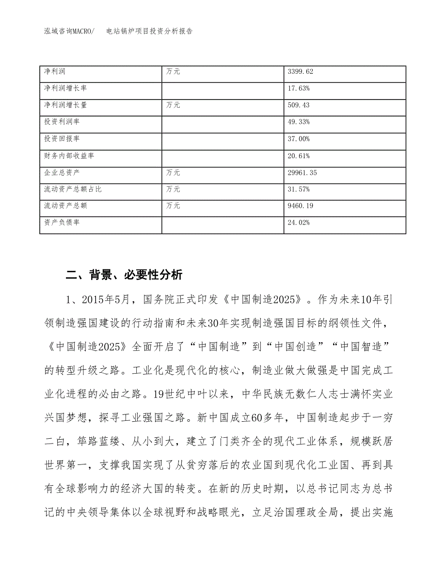 电站锅炉项目投资分析报告（投融资报告）.docx_第3页