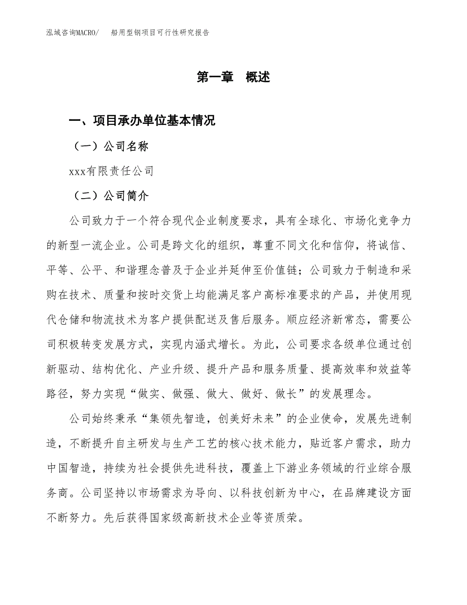 船用型钢项目可行性研究报告标准模板.docx_第4页