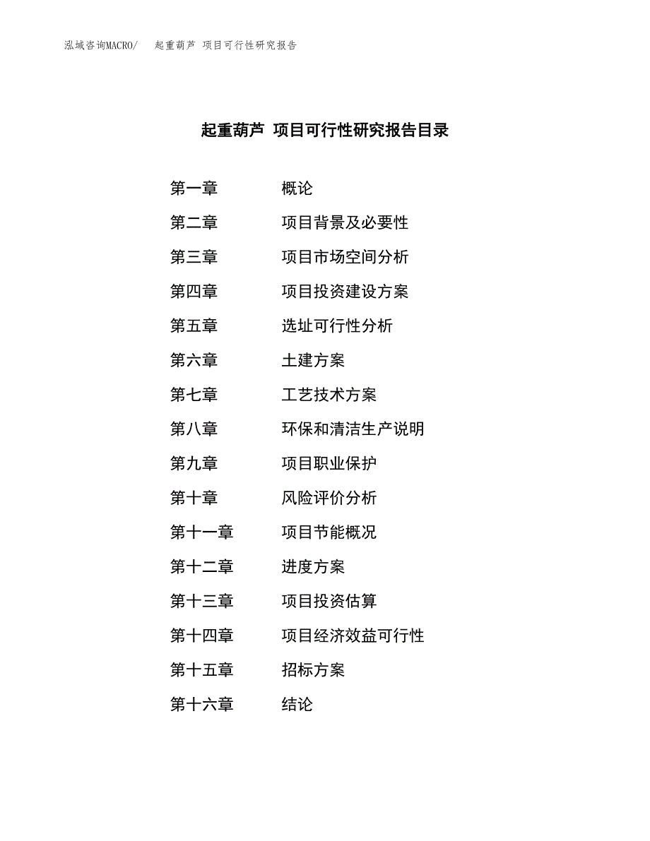 起重葫芦 项目可行性研究报告（总投资11000万元）（55亩）_第2页