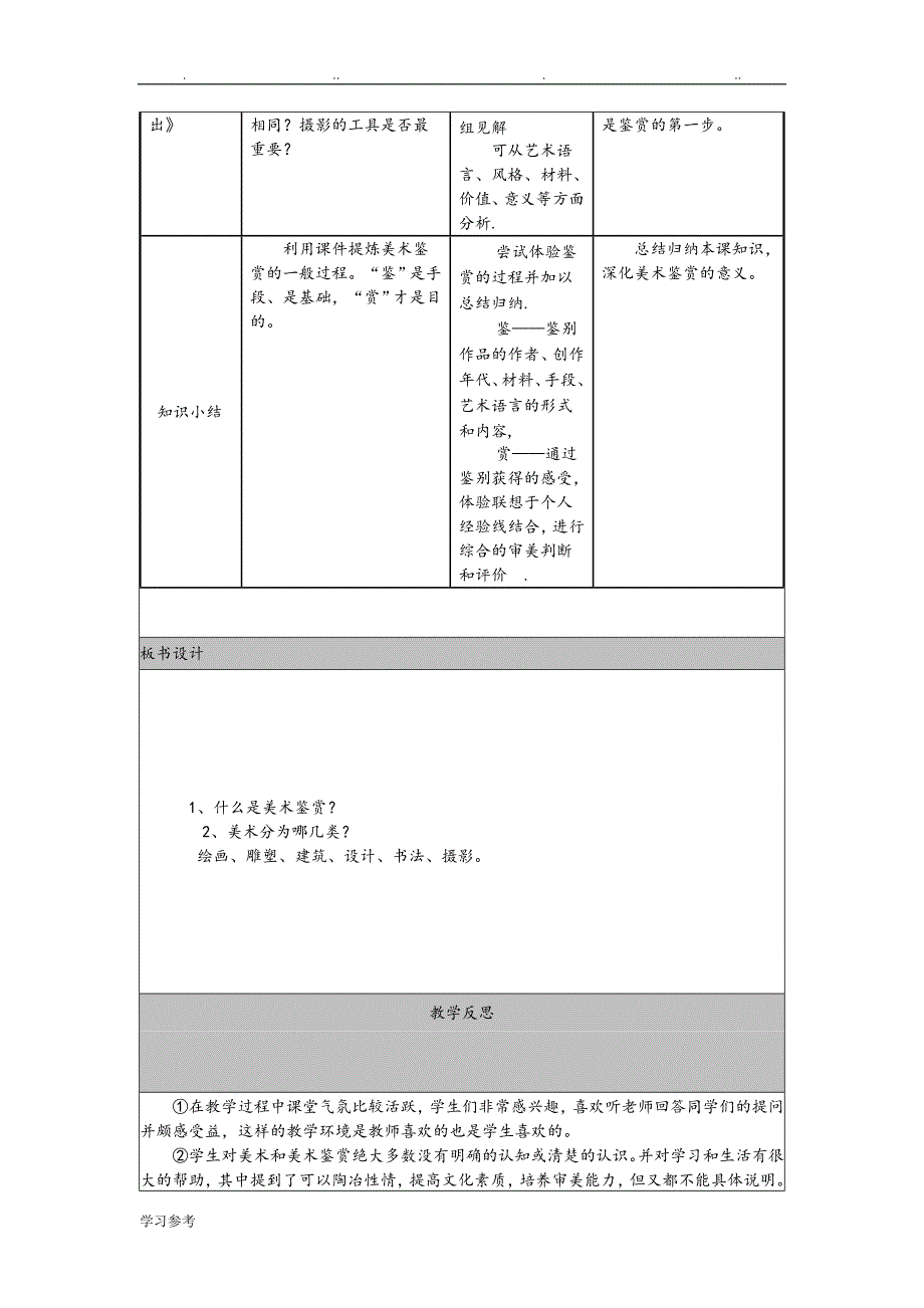 人美版高中美术鉴赏教（学）案全_第3页