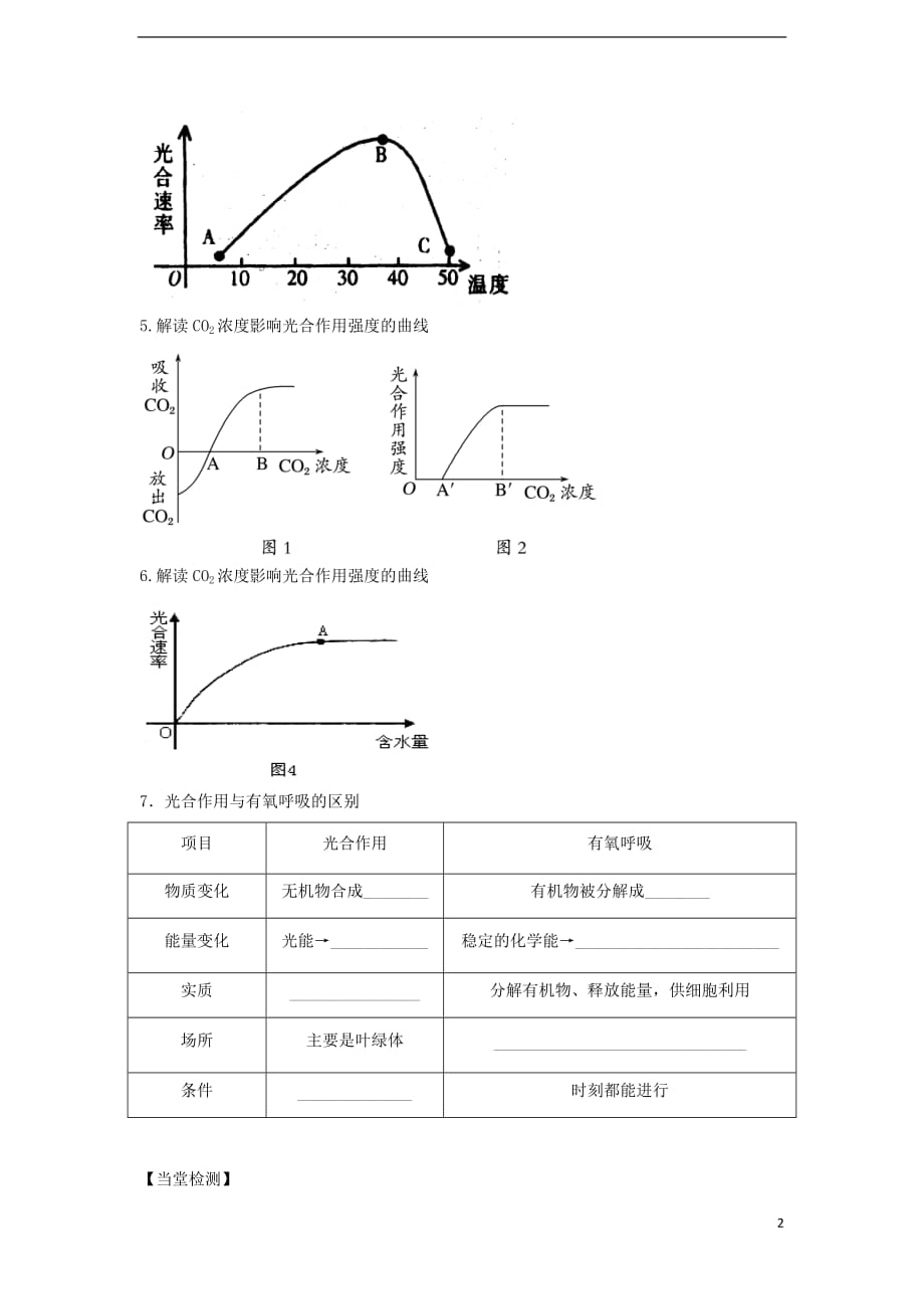 四川省成都市高中生物第五章 细胞的能量供应和利用 5.4 光合作用3导学案（无答案）新人教版必修1_第2页