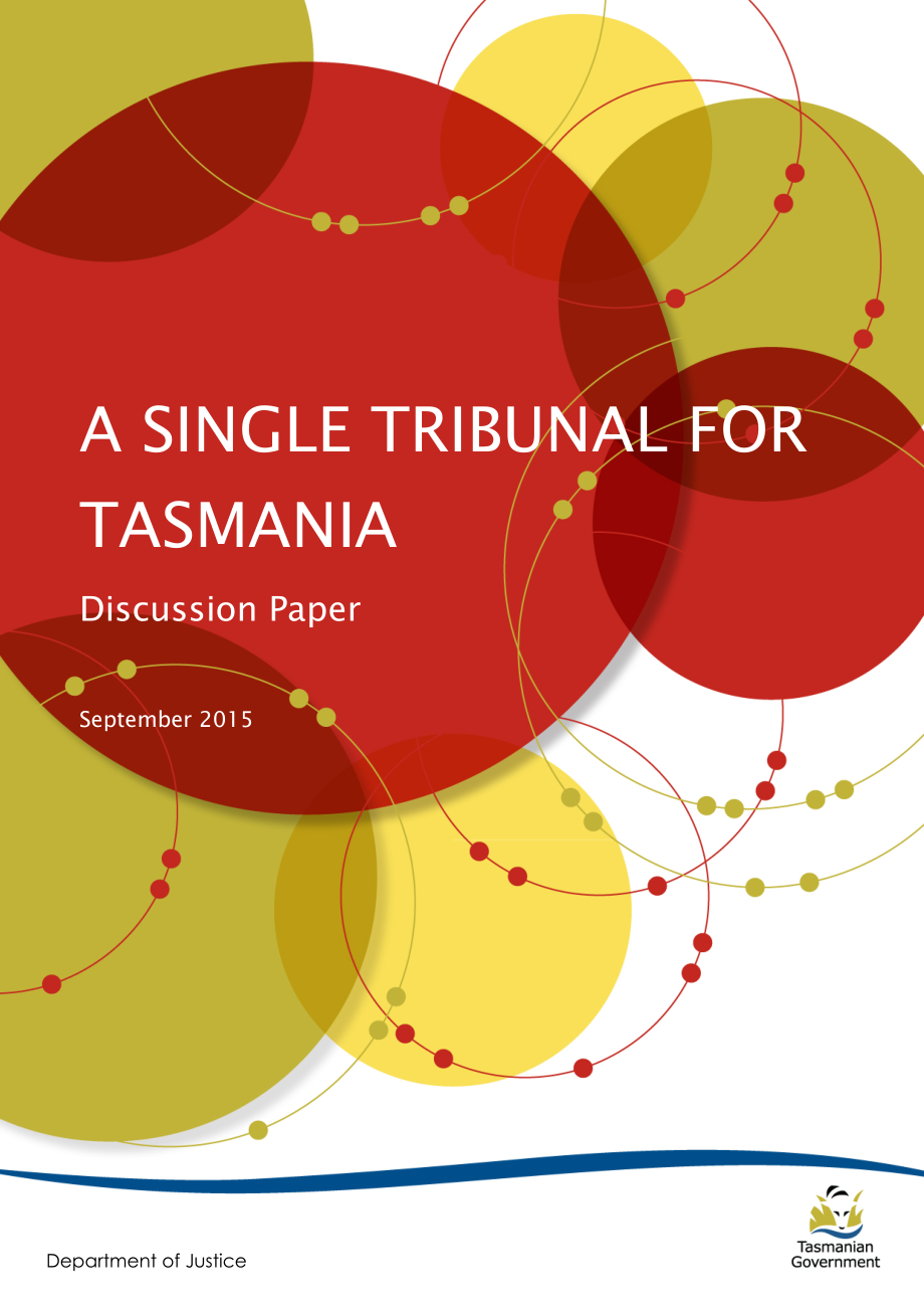A Single Tribunal Discussion Paper. September 2015_第1页
