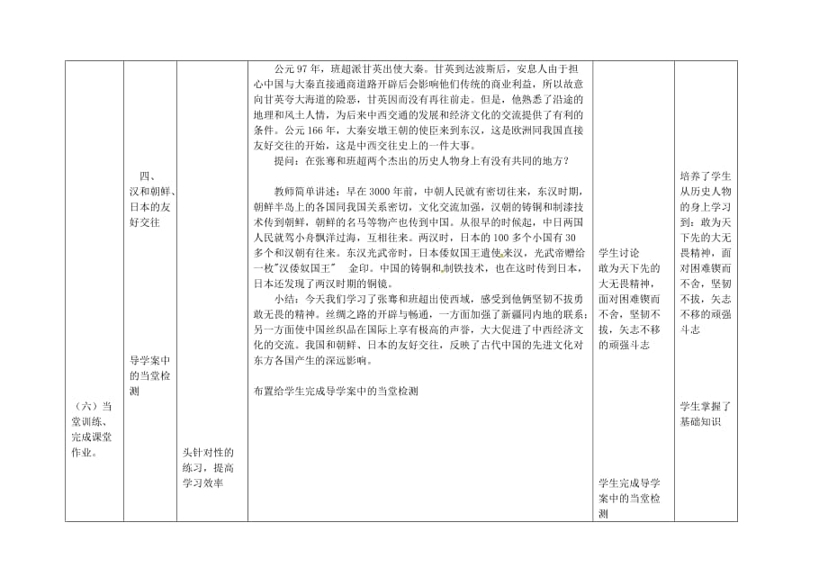 内蒙古兴安盟乌兰浩特市七年级历史上册第三单元 秦汉时期 统一多民族国家的建立和巩固 第14课 沟通中外闻名的“丝绸之路”教案 新人教版_第4页