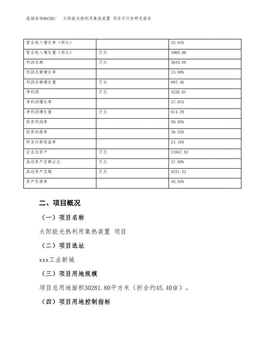 太阳能光热利用集热装置 项目可行性研究报告（总投资12000万元）（45亩）_第5页